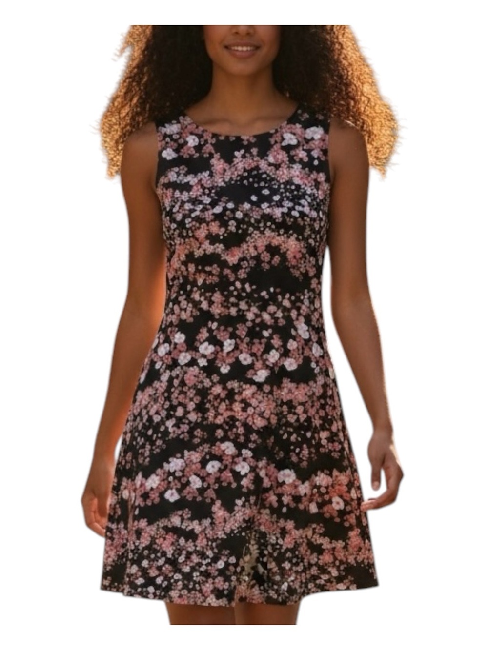 Worthington Floral Dress.Multi Colors. Pink Black White Green Sz L
